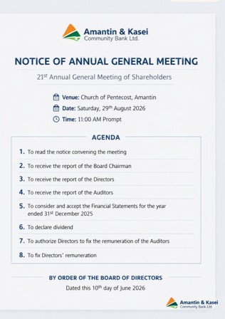 NOTICE OF ANNUAL GENERAL MEETING